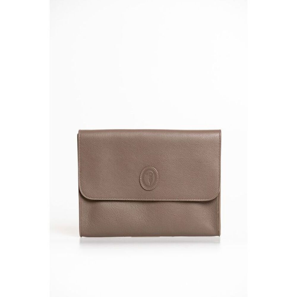 Trussardi Brown Polyester Men Men's Clutch